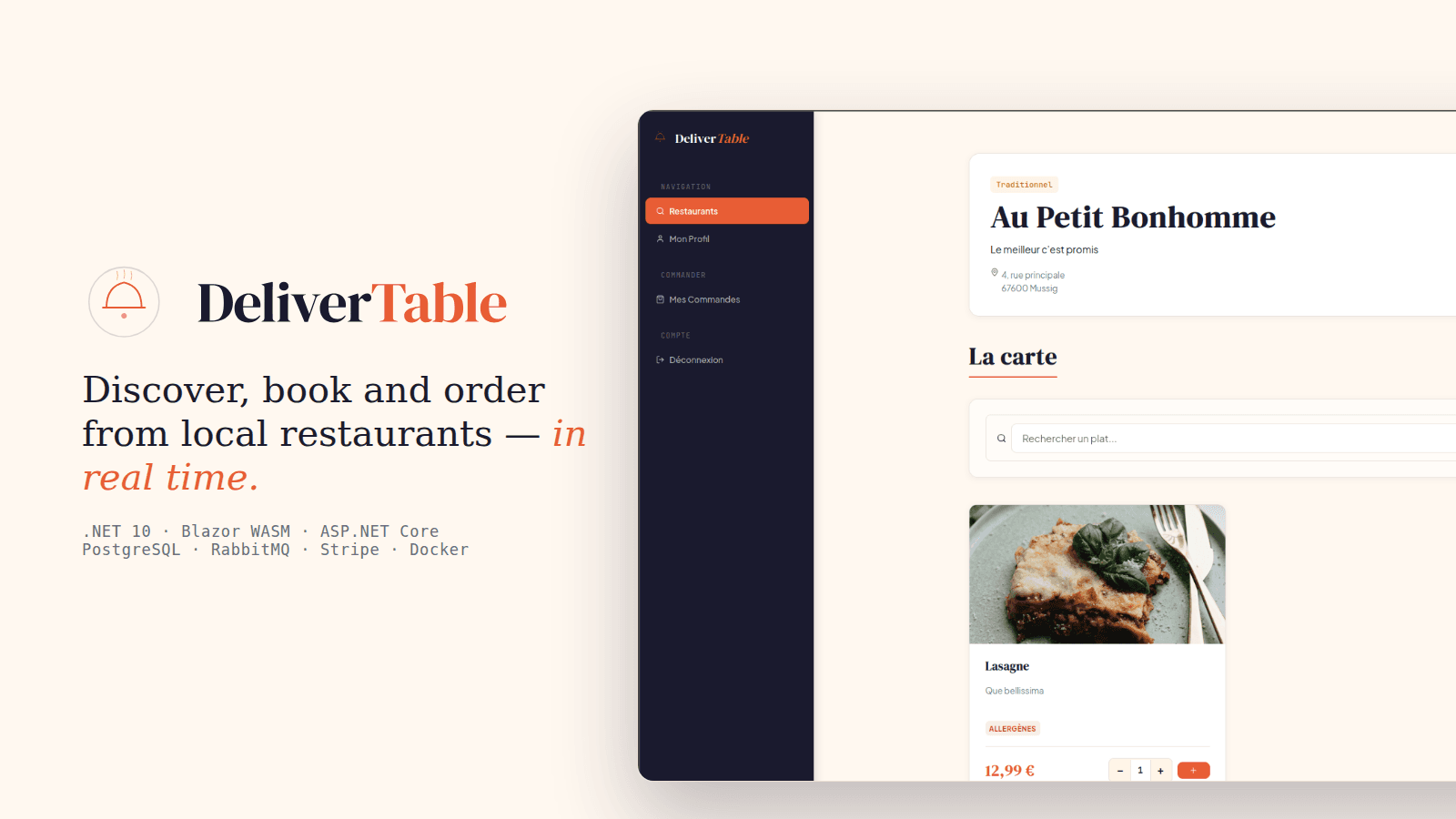 DeliverTable — Restaurant Booking & Delivery Platform